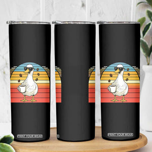Funny Duck Drinking Skinny Tumbler Coffee Lover Gift TS12 Print Your Wear