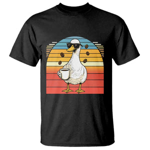 Funny Duck Drinking T Shirt Coffee Lover Gift TS12 Black Print Your Wear
