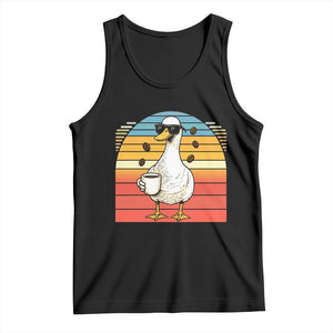 Funny Duck Drinking Tank Top Coffee Lover Gift TS12 Black Print Your Wear