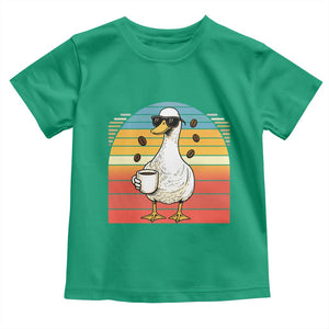 Funny Duck Drinking Toddler T Shirt Coffee Lover Gift TS12 Irish Green Print Your Wear