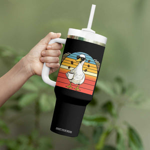 Funny Duck Drinking Tumbler With Handle Coffee Lover Gift TS12 Print Your Wear