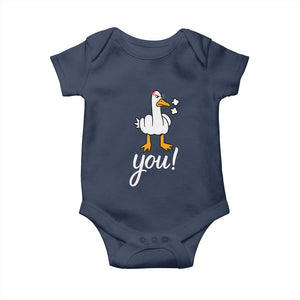 Funny Sarcastic Duck You Baby Onesie Farm Animal Gift TS12 Navy Print Your Wear