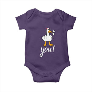 Funny Sarcastic Duck You Baby Onesie Farm Animal Gift TS12 Purple Print Your Wear