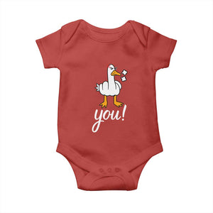 Funny Sarcastic Duck You Baby Onesie Farm Animal Gift TS12 Red Print Your Wear