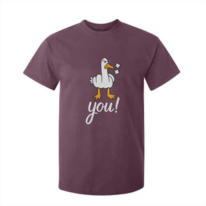 Funny Sarcastic Duck You T Shirt For Kid Farm Animal Gift TS12 Maroon Print Your Wear