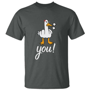 Funny Sarcastic Duck You T Shirt Farm Animal Gift TS12 Dark Heather Print Your Wear