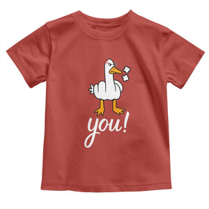 Funny Sarcastic Duck You Toddler T Shirt Farm Animal Gift TS12 Red Print Your Wear