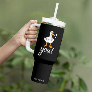 Funny Sarcastic Duck You Tumbler With Handle Farm Animal Gift TS12 Print Your Wear