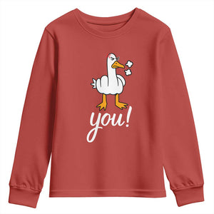 Funny Sarcastic Duck You Youth Sweatshirt Farm Animal Gift TS12 Red Print Your Wear
