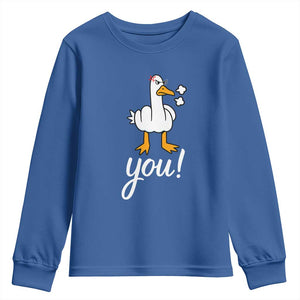 Funny Sarcastic Duck You Youth Sweatshirt Farm Animal Gift TS12 Royal Blue Print Your Wear