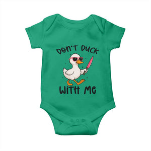 Do Not Duck With Me Baby Onesie Funny Duck Gift TS12 Irish Green Print Your Wear