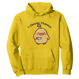 I Choose Violence Hoodie Funny Duck With Knife Gift TS12 Daisy Print Your Wear