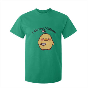 I Choose Violence T Shirt For Kid Funny Duck With Knife Gift TS12 Irish Green Print Your Wear