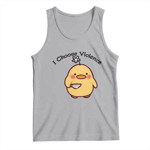 I Choose Violence Tank Top Funny Duck With Knife Gift TS12 Athletic Heather Print Your Wear