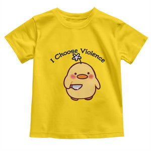 I Choose Violence Toddler T Shirt Funny Duck With Knife Gift TS12 Daisy Print Your Wear
