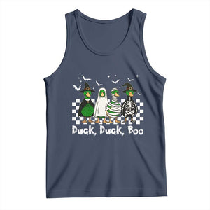Halloween Duck Duck Boo Tank Top Funny Spooky Gift TS12 Navy Print Your Wear