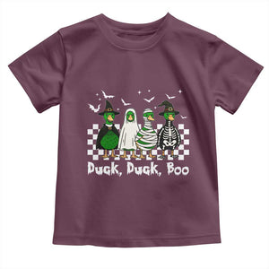 Halloween Duck Duck Boo Toddler T Shirt Funny Spooky Gift TS12 Maroon Print Your Wear