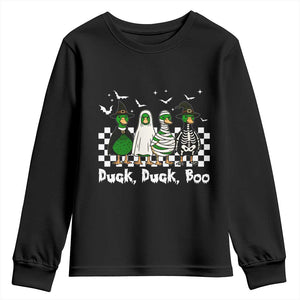 Halloween Duck Duck Boo Youth Sweatshirt Funny Spooky Gift TS12 Black Print Your Wear