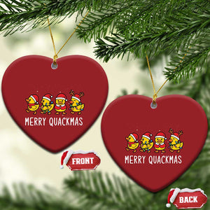Funny Xmas Duck Christmas Ornament Merry Quackmas Gift TS12 Heart Red Print Your Wear