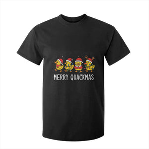 Funny Christmas Duck T Shirt For Kid Merry Quackmas Gift TS12 Black Print Your Wear