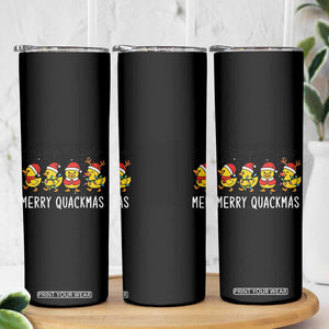 Funny Christmas Duck Skinny Tumbler Merry Quackmas Gift TS12 Print Your Wear