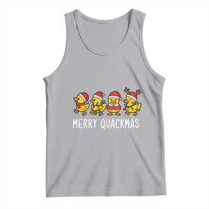 Funny Christmas Duck Tank Top Merry Quackmas Gift TS12 Athletic Heather Print Your Wear
