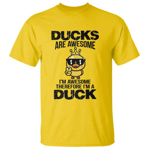 Funny Cute Duck Quote T Shirt I Am A Duck Because I Am Awesome TS12 Daisy Print Your Wear