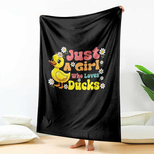 Duck Lover Gift Throw Blanket Just A Girl Who Loves Ducks TS12 Print Your Wear