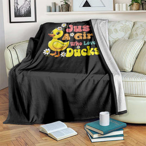 Duck Lover Gift Throw Blanket Just A Girl Who Loves Ducks TS12 Print Your Wear
