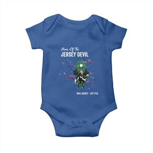 Jersey Devil Baby Onesie Home Of New Jersey Est 1735 Cryptid Gift TS12 Royal Blue Print Your Wear