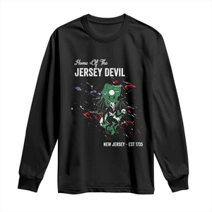 Jersey Devil Long Sleeve Shirt Home Of New Jersey Est 1735 Cryptid Gift TS12 Black Print Your Wear