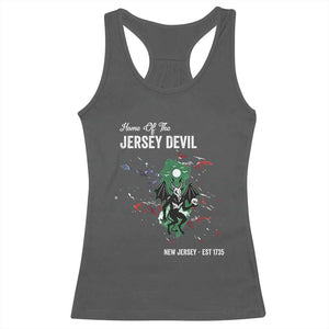Jersey Devil Racerback Tank Top Home Of New Jersey Est 1735 Cryptid Gift TS12 Dark Heather Print Your Wear