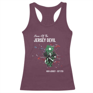Jersey Devil Racerback Tank Top Home Of New Jersey Est 1735 Cryptid Gift TS12 Maroon Print Your Wear