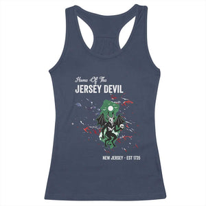 Jersey Devil Racerback Tank Top Home Of New Jersey Est 1735 Cryptid Gift TS12 Navy Print Your Wear