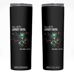 Jersey Devil Skinny Tumbler Home Of New Jersey Est 1735 Cryptid Gift TS12 Black Print Your Wear