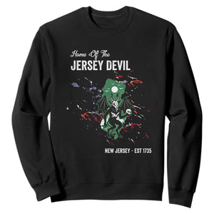 Jersey Devil Sweatshirt Home Of New Jersey Est 1735 Cryptid Gift TS12 Black Print Your Wear
