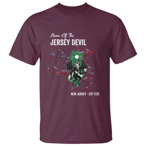 Jersey Devil T Shirt Home Of New Jersey Est 1735 Cryptid Gift TS12 Maroon Print Your Wear