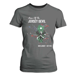 Jersey Devil T Shirt For Women Home Of New Jersey Est 1735 Cryptid Gift TS12 Dark Heather Print Your Wear