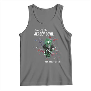 Jersey Devil Tank Top Home Of New Jersey Est 1735 Cryptid Gift TS12 Black Heather Print Your Wear