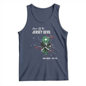 Jersey Devil Tank Top Home Of New Jersey Est 1735 Cryptid Gift TS12 Navy Print Your Wear