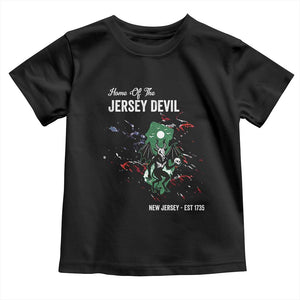 Jersey Devil Toddler T Shirt Home Of New Jersey Est 1735 Cryptid Gift TS12 Black Print Your Wear