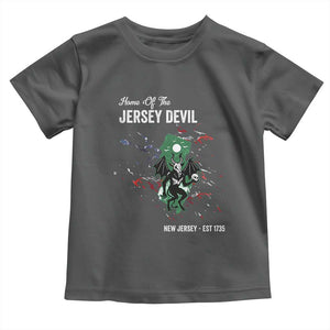 Jersey Devil Toddler T Shirt Home Of New Jersey Est 1735 Cryptid Gift TS12 Dark Heather Print Your Wear