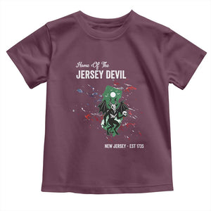 Jersey Devil Toddler T Shirt Home Of New Jersey Est 1735 Cryptid Gift TS12 Maroon Print Your Wear