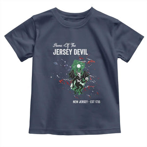 Jersey Devil Toddler T Shirt Home Of New Jersey Est 1735 Cryptid Gift TS12 Navy Print Your Wear