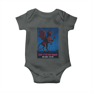 Jersey Devil Baby Onesie Creep Of The Pine Barrens New Jersey Est 1735 TS12 Dark Heather Print Your Wear