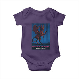 Jersey Devil Baby Onesie Creep Of The Pine Barrens New Jersey Est 1735 TS12 Purple Print Your Wear