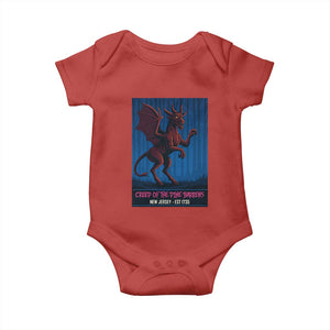 Jersey Devil Baby Onesie Creep Of The Pine Barrens New Jersey Est 1735 TS12 Red Print Your Wear