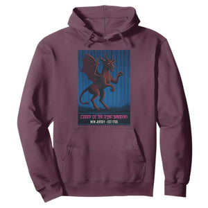 Jersey Devil Hoodie Creep Of The Pine Barrens New Jersey Est 1735 TS12 Maroon Print Your Wear