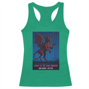 Jersey Devil Racerback Tank Top Creep Of The Pine Barrens New Jersey Est 1735 TS12 Irish Green Print Your Wear