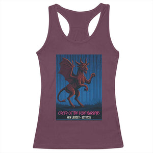 Jersey Devil Racerback Tank Top Creep Of The Pine Barrens New Jersey Est 1735 TS12 Maroon Print Your Wear